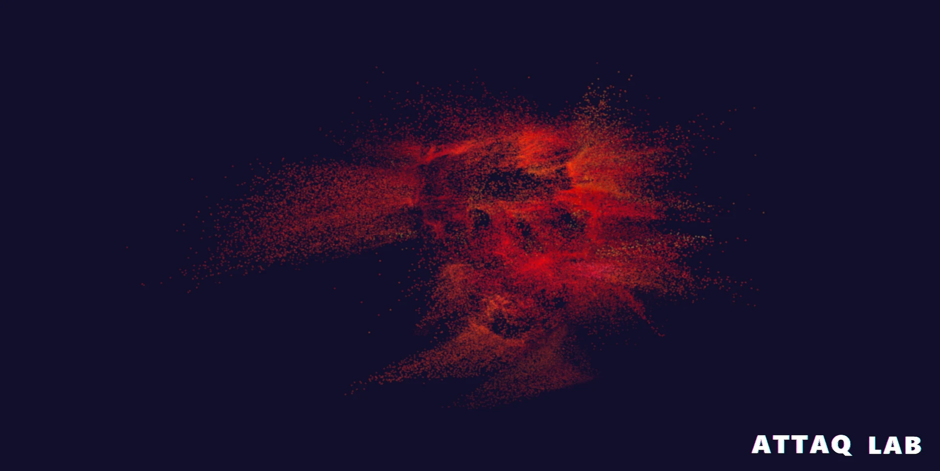 Red portrait-like Motion Canvas artwork